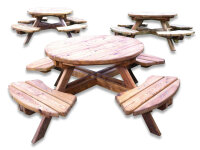 Picknickbank CIRCLE (Kiefer imprägniert)