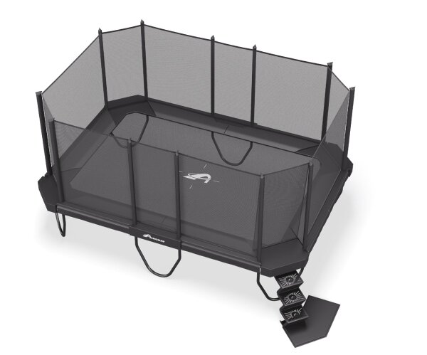 Schutzrand schwarz grau /Sprungtuch schwarz